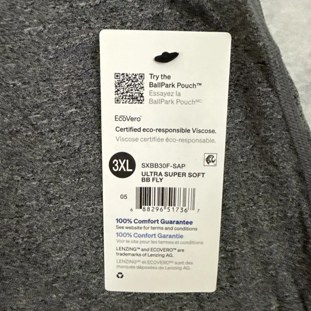 Saxx Boxer Briefs Mens 3XL Relaxed Fit Ultra Super Soft Ballpark Pouch Lot 3 NWT